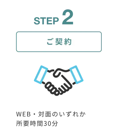 [STEP2] ご契約 WEB・対面のいずれか 所要時間30分